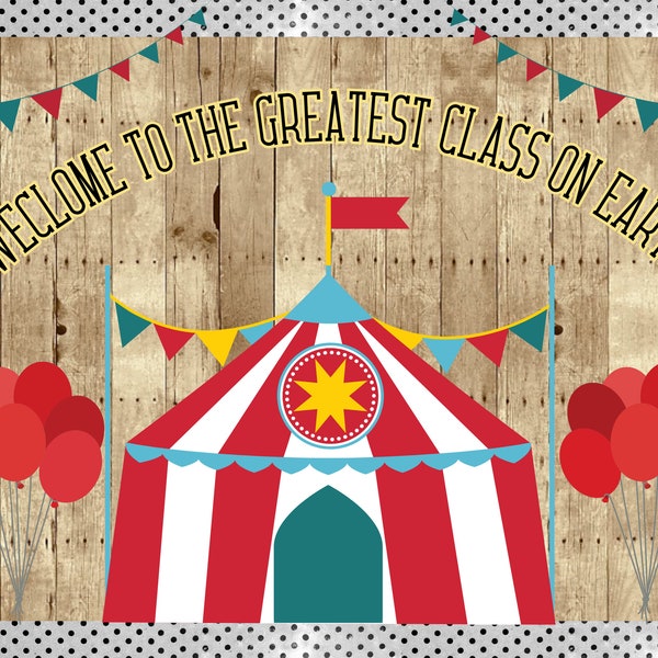 Welcome to the Greatest Class on Earth Printable Classroom Bulletin Board Kit | Door Decoration | Teacher  Classroom Décor  Carnival  Circus