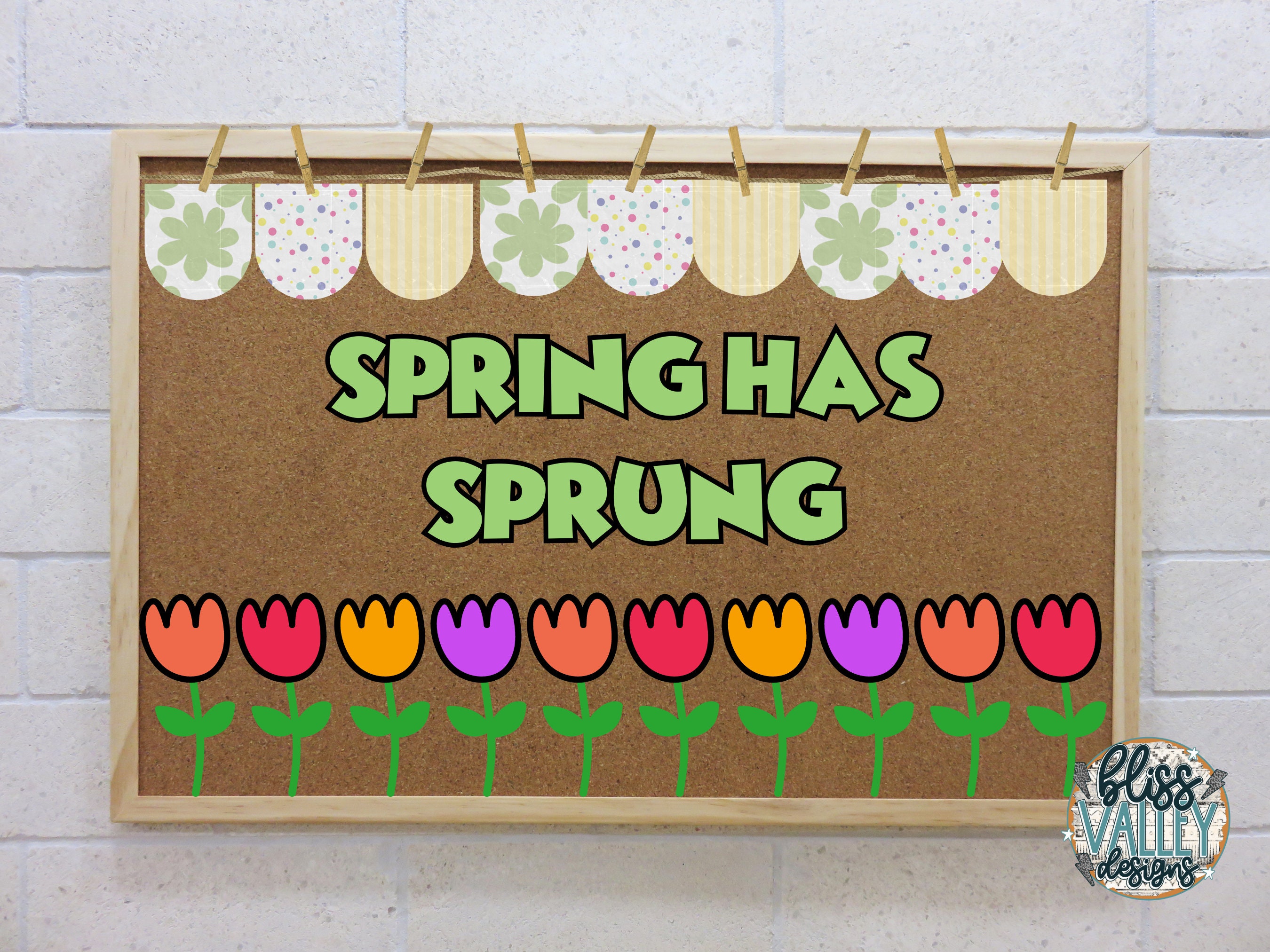 Frühlings-Pinnwand-Bordüre Tulpen – 21,9 M Rolle, 7,6 Cm Breit | Dekoration Für Klassenzimmer & Büro