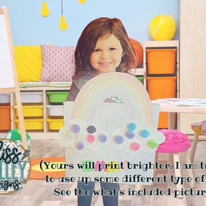 Kit de decoração de caixa de cartão para dia dos namorados | Festa Escolar | Imprimível | Atividade | Arco-íris | Pré-escola | Ensino em casa | Escola primária