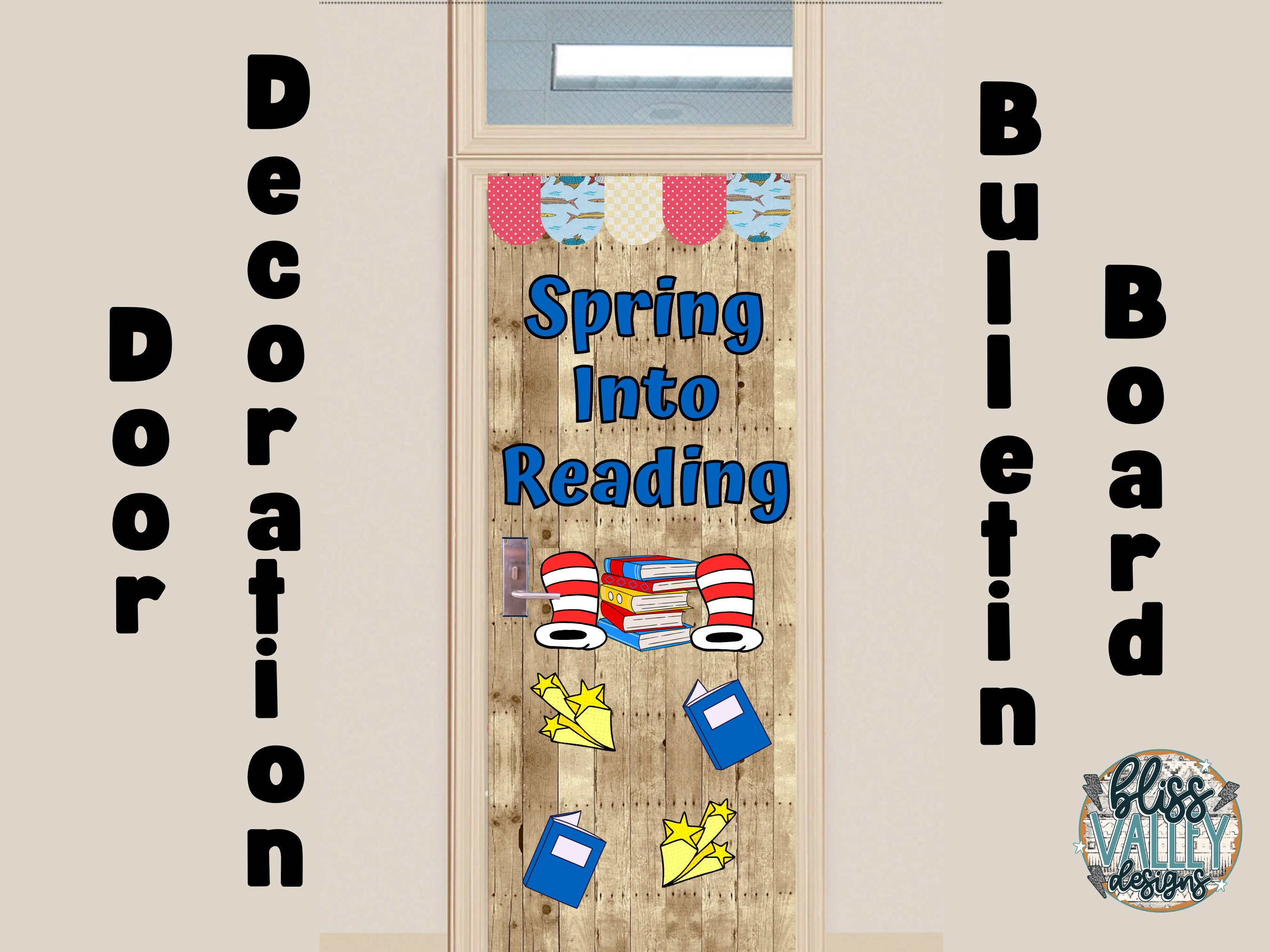 Spring Into Reading March is Reading Month Classroom Bulletin Board Kit ...