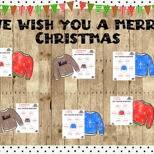 EDITABLE Ugly Sweater We Wish You A Merry Christmas Classroom Winter ...