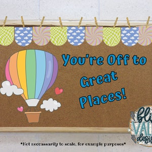 You're Off to Great Places March is Reading Month Classroom Bulletin Board Kit Spring Read Across America Library Hot Air Balloon image 6