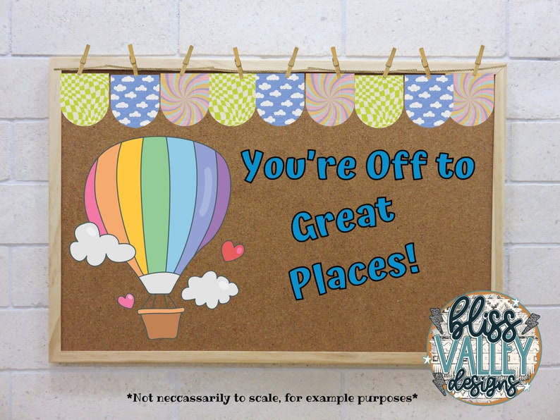 You're Off to Great Places March is Reading Month Classroom Bulletin Board Kit Spring Read Across America Library Hot Air Balloon image 6