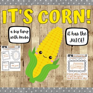 It's Corn! Bulletin Board / Adjectives Bulletin Board Kit / Digital ...