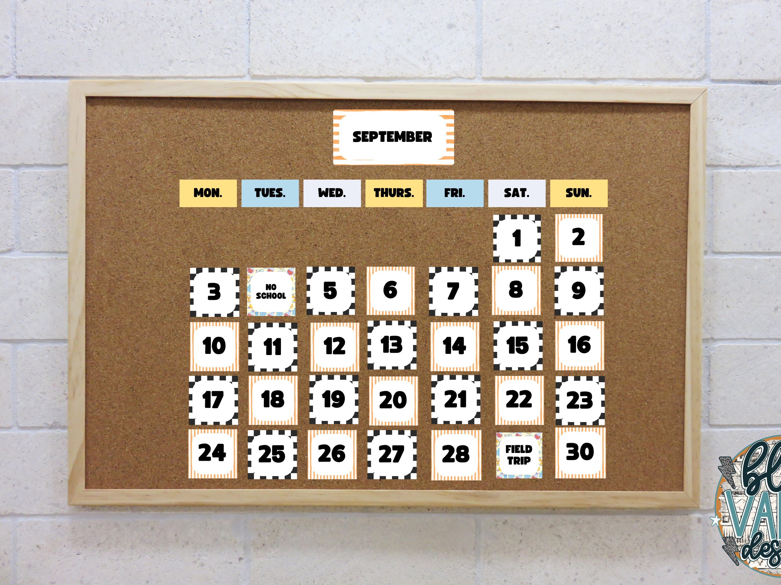 Science Class Printable Classroom Calendar Kit Math Bulletin Board Idea ...