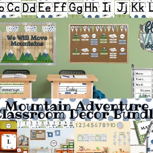 Mountain Adventure Classroom Décor Bundle | Nature Classroom Theme | Classroom Décor | Classroom Bundle | Teacher Resources | Blue and Green
