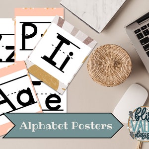 Boho Dreams Alphabet Posters: Rainbow Classroom Decor (PDF)