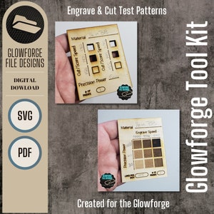 Glowforge testbestand, Glowforge Laser Cut testbestand, Glowforge Laser graveren testbestand, Glowforge SVG, digitaal bestand, Glowforge getest