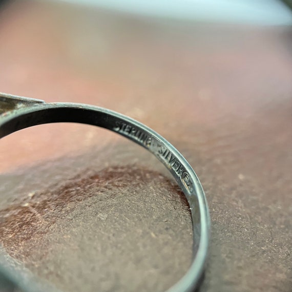 Rose Quartz Sterling Silver Rectangular Cabochon … - image 5