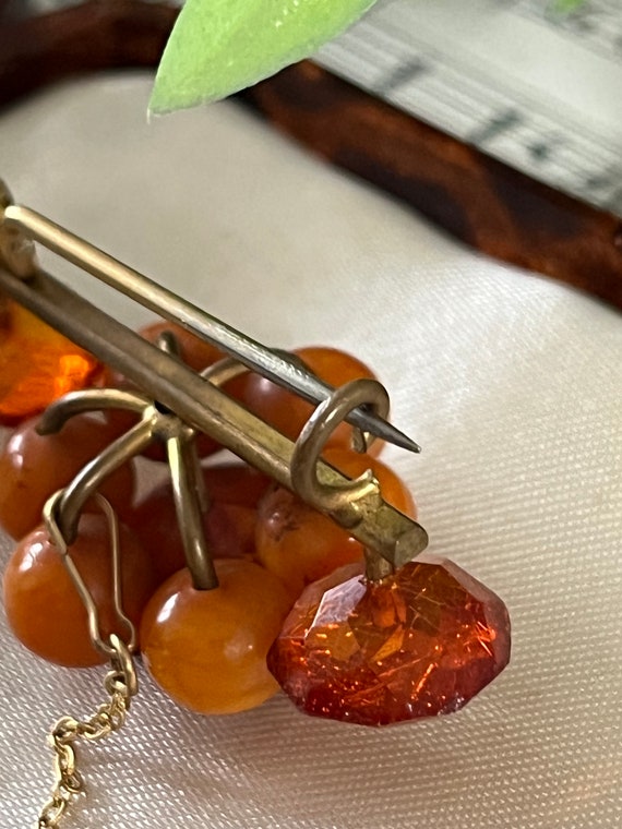 Antique Amber Victorian Natural Genuine Amber Flo… - image 8