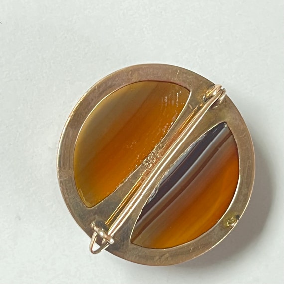 Banded Agate & 9ct Yellow Gold Antique Late Victo… - image 6