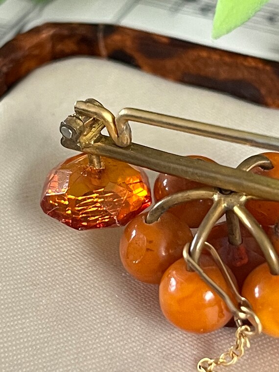 Antique Amber Victorian Natural Genuine Amber Flo… - image 10