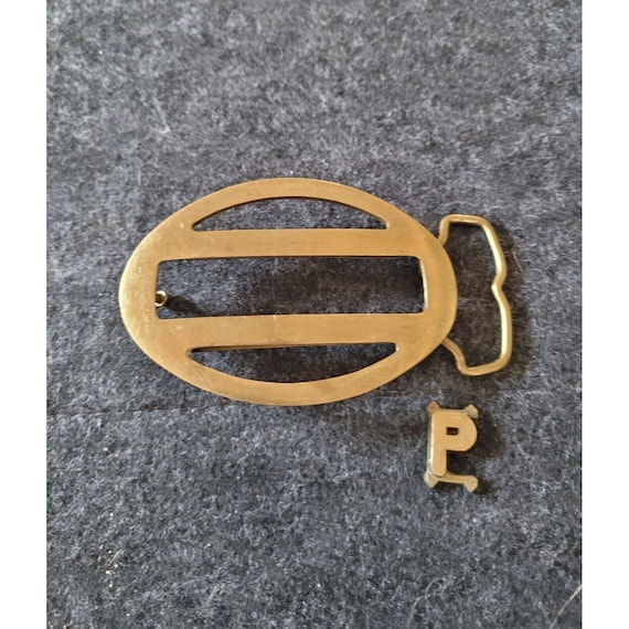 Vintage Belt Buckle Amico Belt Buckle Solid Brass… - image 1