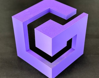 Nintendo GameCube 3D Logo Display - 10 Color Options! - game room - shelf - wall - decor - videogame - decor - gaming - gamer - gift - retro