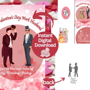 Travail Mari Valentine Card Man to Man représenté Prix incroyable