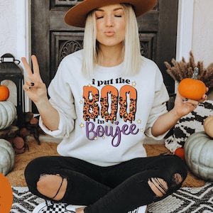 I Put the Boo in Boujee Halloween PNG, Cute Halloween PNG, Retro Halloween PNG, Digital Download, Print on Demand, Instant Download