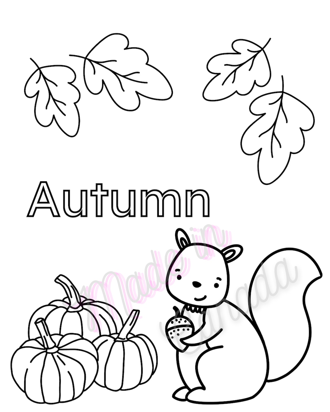 Seasons Coloring Pages Instant Download Etsy