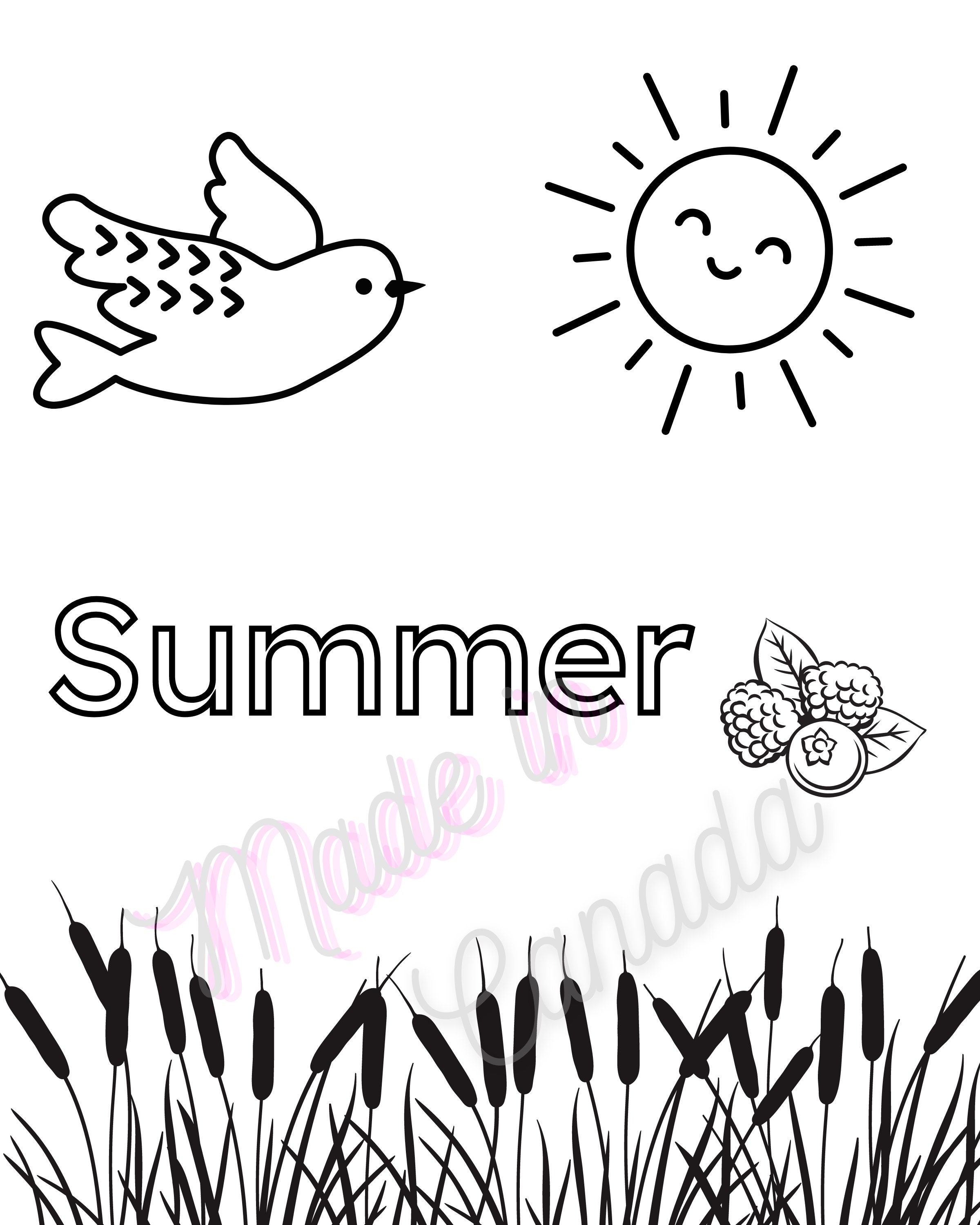 Seasons Coloring Pages | Instant Download - Etsy