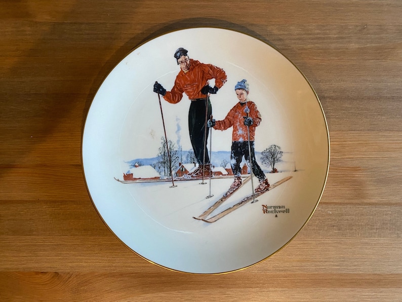 Set of 3 Norman Rockwell 1961 Four Seasons 11inch Plates, Summer, Fall