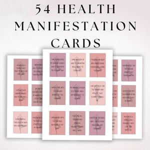 Afirmaciones de salud imprimibles, tarjetas de afirmación de salud, tarjetas de bienestar y atención plena imprimibles, salud digital