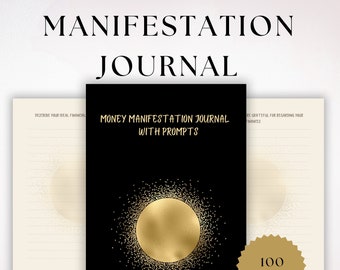Money Manifestation Journal, Printable Wealth Mindset Journaling Prompts, Law of Attraction Gift Digital Download