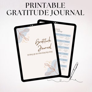 Digitales Dankbarkeits-Journal, druckbares Journal für psychische Gesundheit, digitales tägliches Achtsamkeitstagebuch, Goodnotes Undatierte Dankbarkeit Scripting, Geschenk