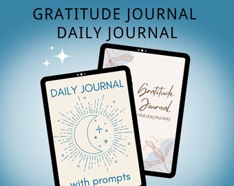 Printable Gratitude Journal and Daily Journal BUNDLE Gratitude Diary  Prompts Diary Printable Daily Digital Download Gratitude Journal