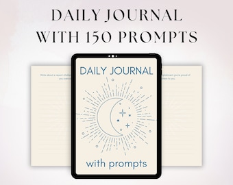 Daily Prompts Journal Printable Journaling prompts Digital Daily Journal Printable Daily Journal Goodnotes Digital Mental Health Journal
