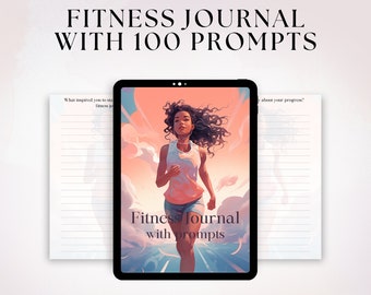 Diario imprimible con indicaciones para perder peso, diario de motivación para el fitness (descarga digital), diario para alcanzar tus objetivos corporales.