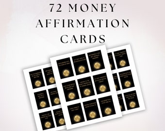 Money Affirmation Cards Digital Download, Wealth Manifestation Printable Affirmations, Attracting Abundance Quotes, LOA Gift