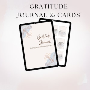 Afdrukbaar dankbaarheidsdagboek en bevestigingskaarten, digitaal mindfulnessdagboek, dankbetuigingen, afdrukbaar zelfzorgcadeau, empowerment