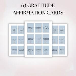 Tarjetas de Afirmaciones de Gratitud Imprimibles, Afirmaciones Digitales de Mindfulness, Descarga Digital de Afirmaciones Diarias de Gratitud, Autocuidado Consciente