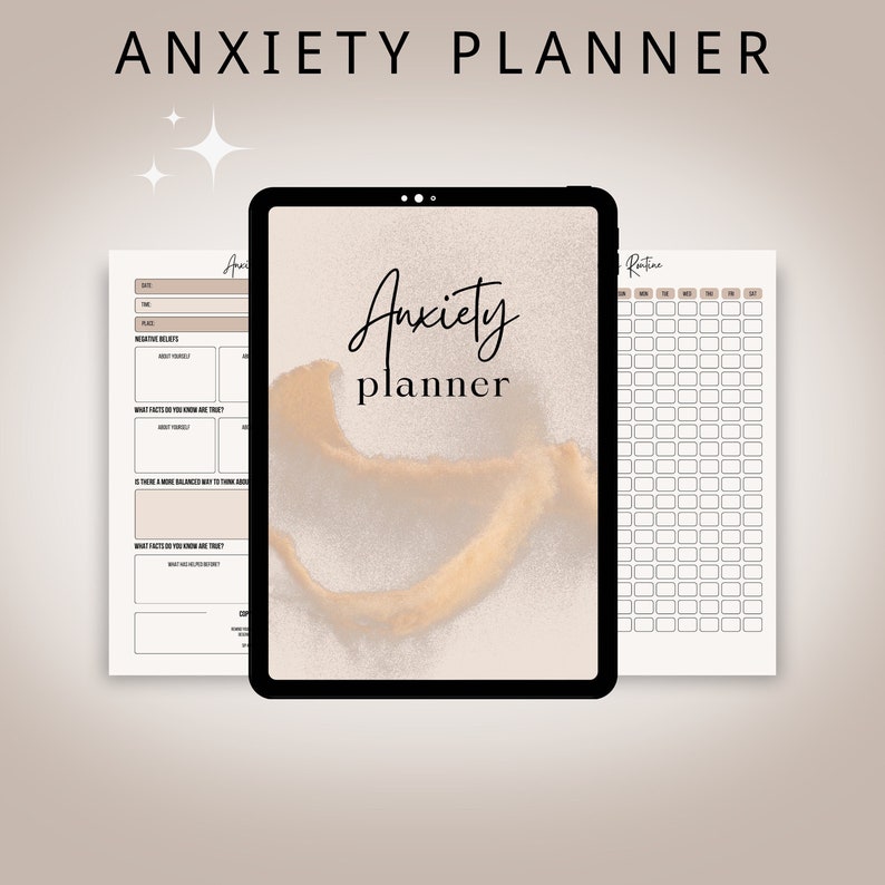 Anxiety Planner Printable Mental Health Planner Digital Gift for