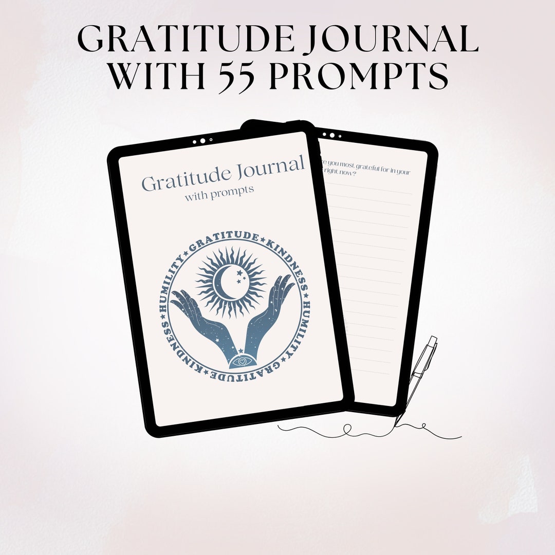 Gratitude Prompts Journal Printable, Mindfulness Journal Digital ...