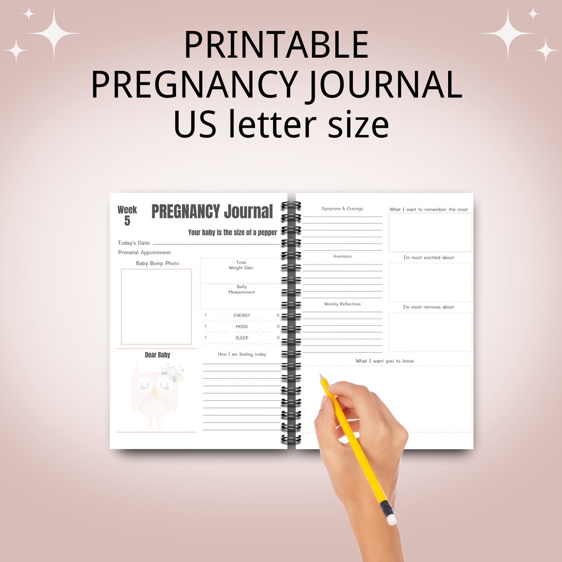 Printable Pregnancy Planner Printable Pregnancy Journal Printable ...