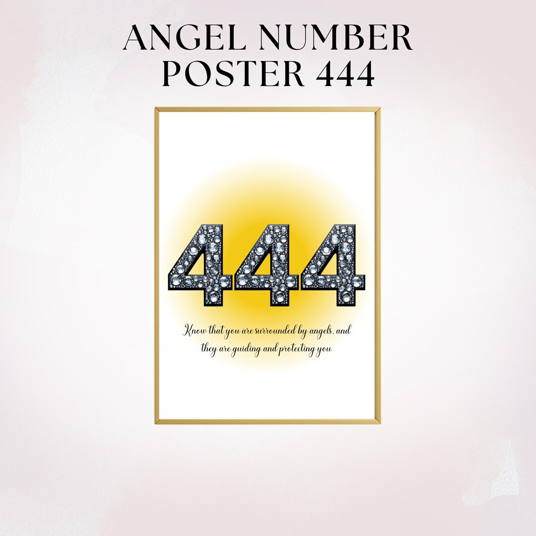 444 Graphics 444 Angel Number Printable Aura Angel Number Digital Print Spiritual ...