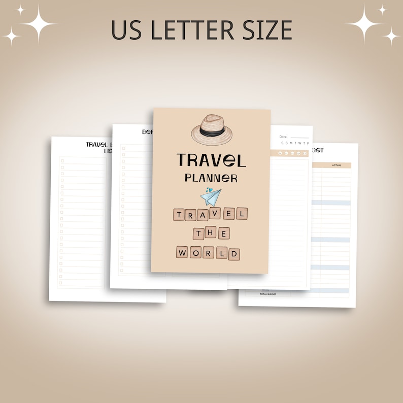 Printable Travel Planner Digital Travel Journal Printable Travel Budget ...