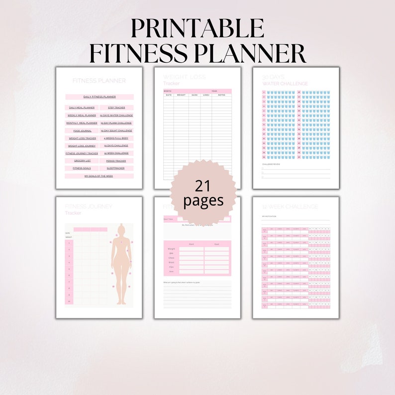Printable Fitness Planner