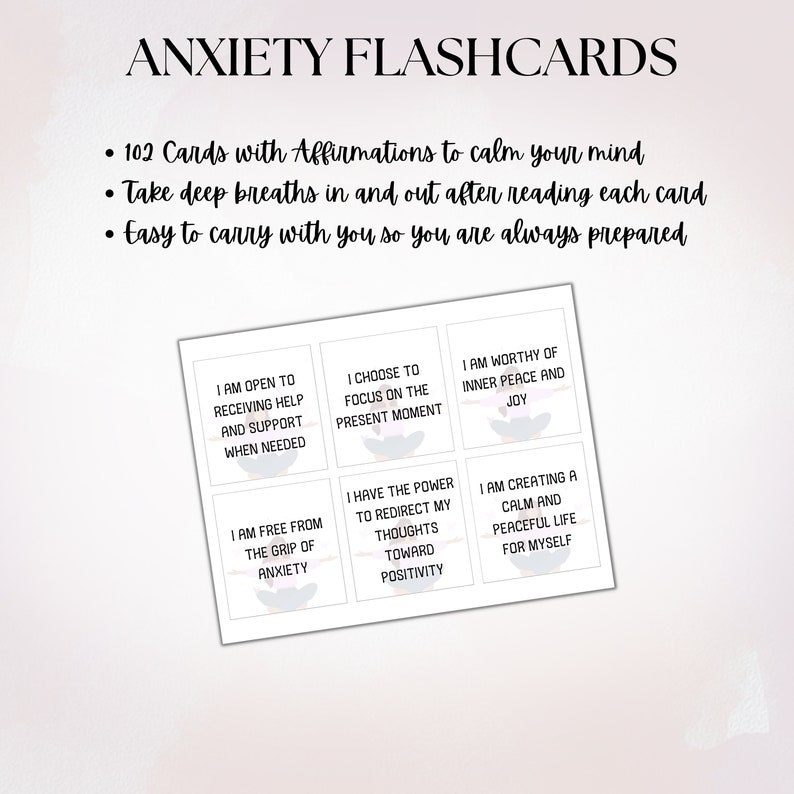 Anxiety Coping Cards Printable Mental Health Cards Printable Anxiety ...