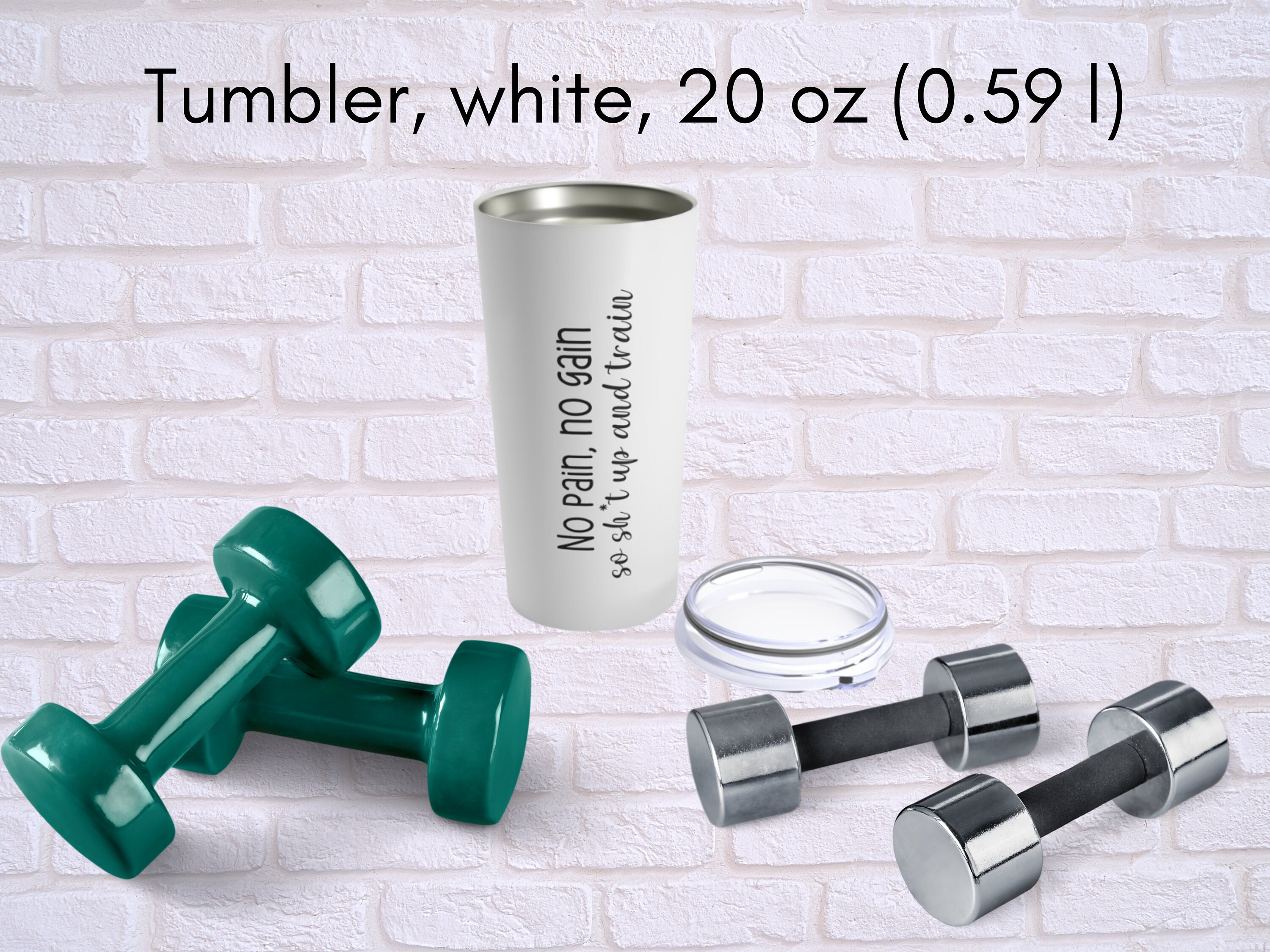 20oz Tumbler Fitness Motivation Gift for Her Tumbler Weight Etsy
