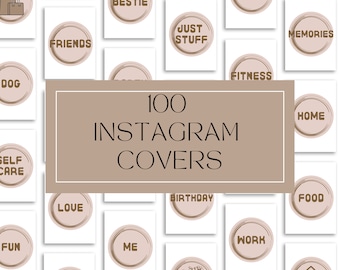 Portadas destacadas de historias de Instagram en beige: 100 elegantes íconos PNG de redes sociales, actualización de perfil