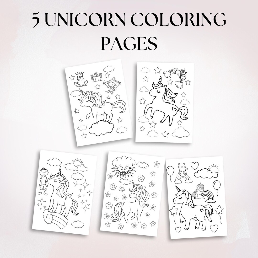 Printable Unicorn Coloring Pages for Kids & Adults, Leisure Time Fun ...