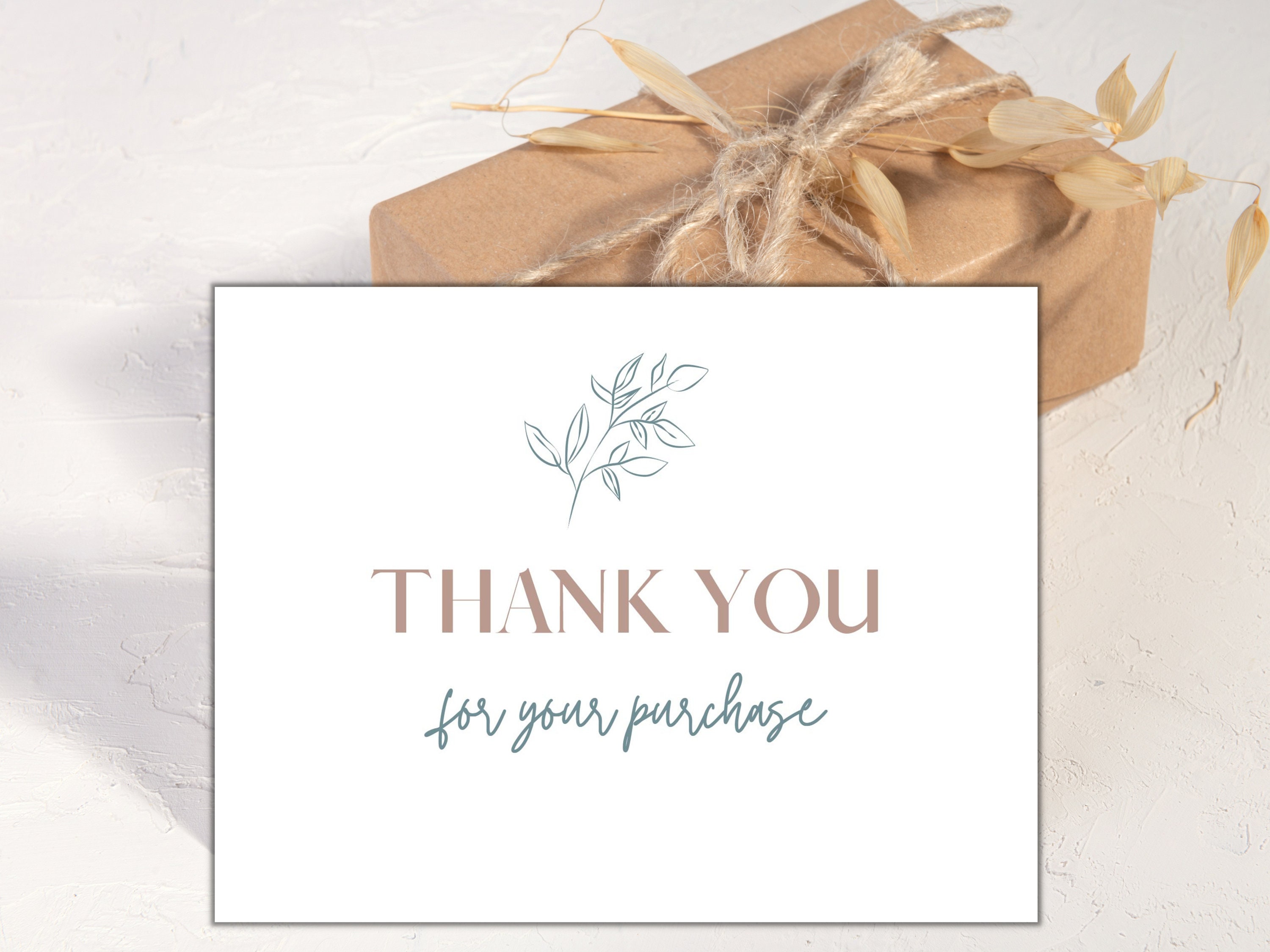 Printable Business Thank You Card Small Business Thank U Card Printable ...