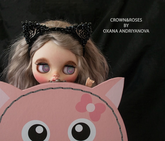 Kitty Cat Headband for Blythe dolls made to order cat ears 