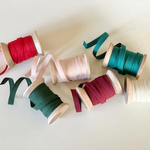 1/4" Tight Weave Cotton Ribbon by Studio Carta - 5 yard Spool