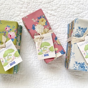 Fat Quarter Bundle from Tilda&#39;s Sunday Brunch Collection in Lime, Pink or Blue colorways / Tilda by Tone Finnanger / Tilda Fabrics