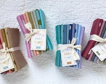 Tilda Fat Quarter Bundle featuring Tilda's Seasonal Chambray collection in 4 color palettes / Tilda by Tone Finnanger / Tilda Fabrics