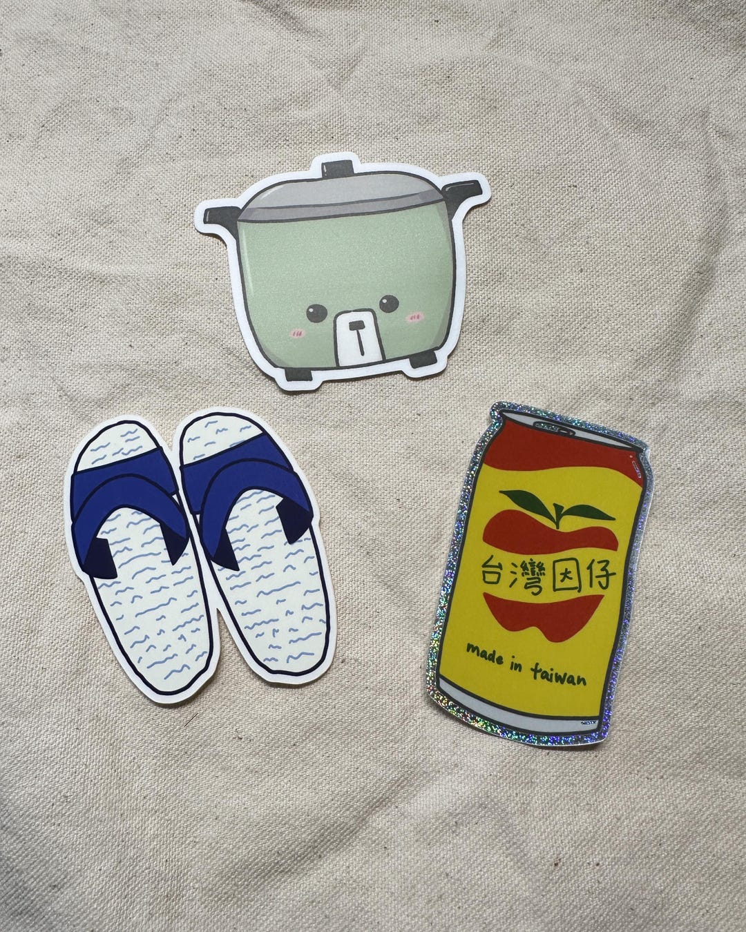 Taiwan Food Stickers, Rice Cooker Sticker, Apple Soda Sticker ...