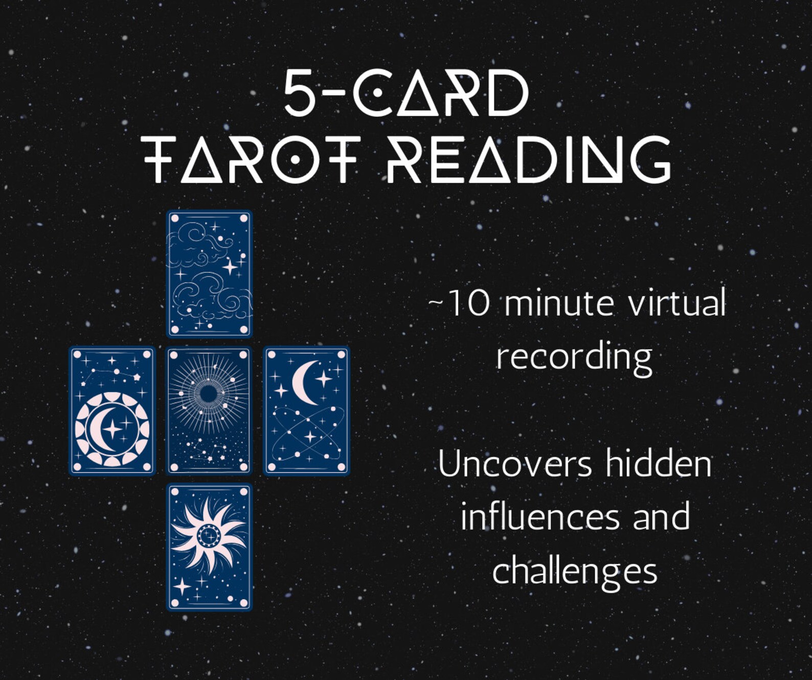Virtual Tarot 5-card Virtual Tarot Reading - Etsy