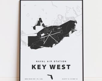 Naval Air Station Key West map print